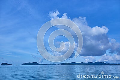 Dreamy island in Andaman ocean with exotic blue sky Stock Photo