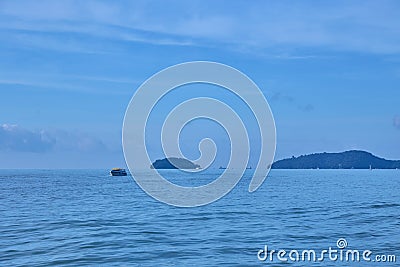 Dreamy island in Andaman ocean with exotic blue sky Stock Photo