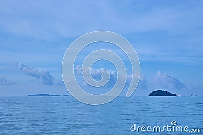 Dreamy island in Andaman ocean with exotic blue sky Stock Photo