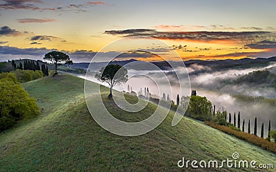 Dreamy landscape Tuscany Stock Photo