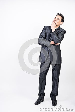 Dreamy man in suit Stock Photo