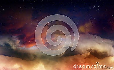 Dreamy night sky Stock Photo