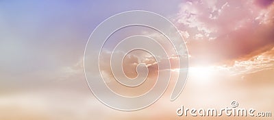 Dreamy Romantic Sky scape Stock Photo