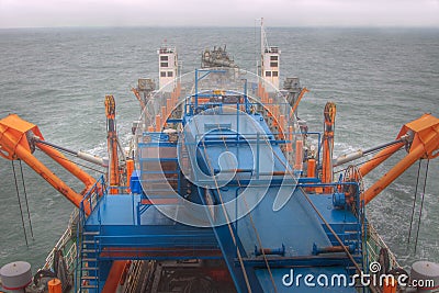 Dredger at sea Stock Photo