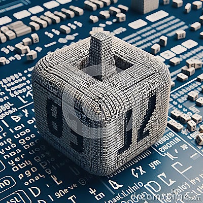 Dreidel ASCII A text based representation of a dreidel using ASC Stock Photo