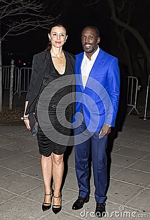 Drena De Niro & Michael K. Williams for 2012 Tribeca Film Festival in NYC Editorial Stock Photo