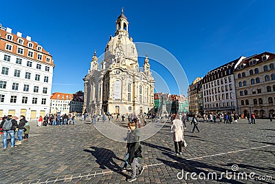 Dresden. The capital city of the Free State of Saxony in Germany. Editorial Stock Photo