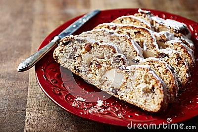 Dresden Christmas Stollen Stock Photo