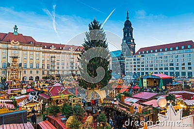 Dresden famous Christmas market Editorial Stock Photo