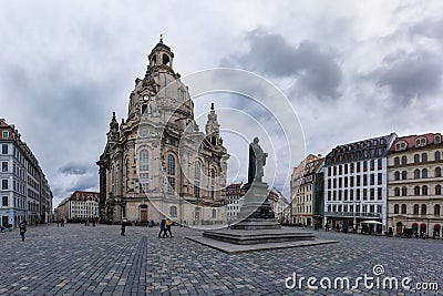 Dresden Frauenkirche Exterior City Landscape Square Marktplatz C Editorial Stock Photo