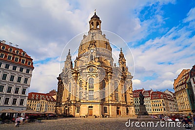 Dresden Frauenkirche church in Saxony Germany Stock Photo