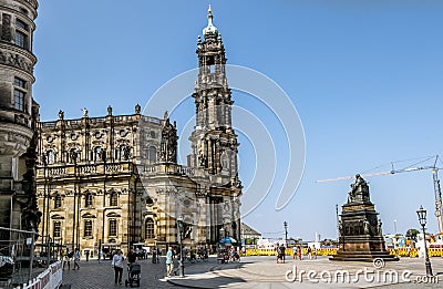 Catholic court Church Hofkirche Cathedral in Dresden Editorial Stock Photo