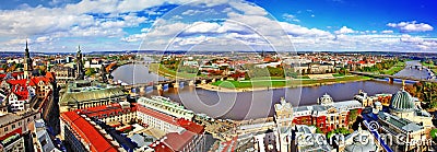 Dresden,Germany. panorama Editorial Stock Photo