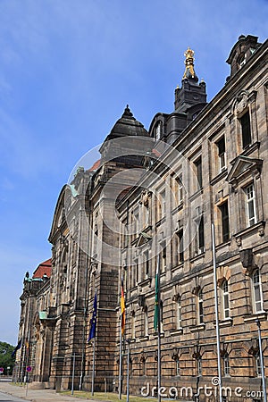 Dresden, Germany - Sachsische Staatskanzlei Stock Photo