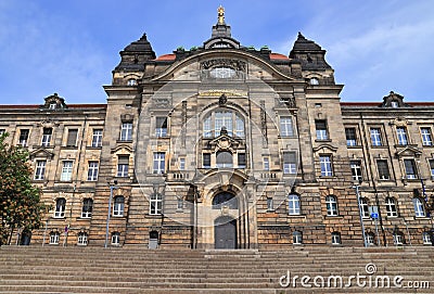 Dresden, Germany - Sachsische Staatskanzlei Stock Photo