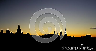 Dresden old town night Stock Photo