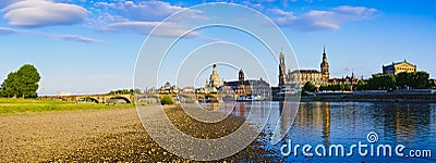 Dresden and river elbe Stock Photo