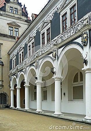 Grermany: Dresden royal castle Residenzschloss Stock Photo