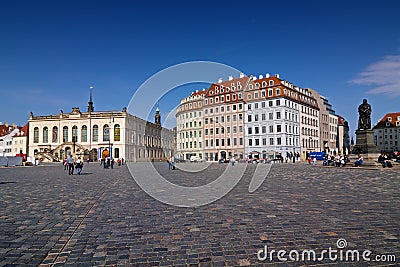 Dresden square, pedestrian area Editorial Stock Photo