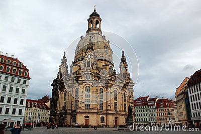 The Dresdner Frauenkirche (Church of Our Lady) Stock Photo