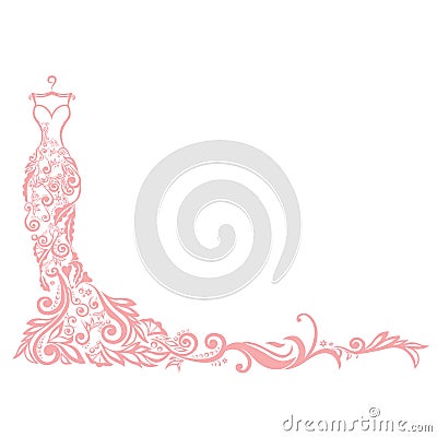 Dress Boutique Illustration Vector Logo Vector Illustration