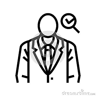 dress code etiquette interview job line icon illustration Cartoon Illustration