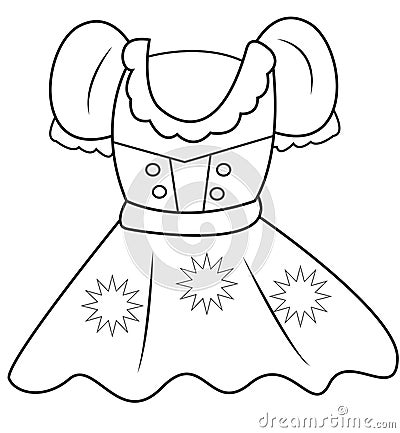 Dress coloring page Stock Photo