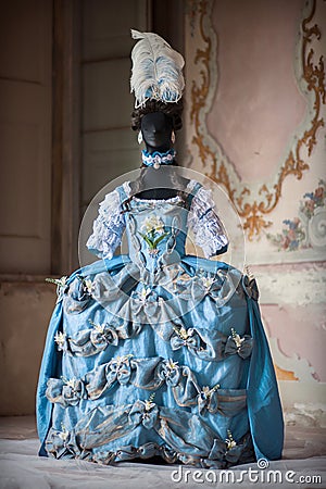 Dress of Marie Antoinette Stock Photo