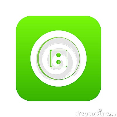 Dress round button icon digital green Vector Illustration