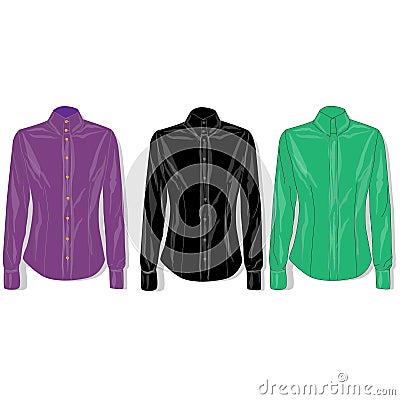 Dress shirt female. Clothes collection. Vector. Vector Illustration