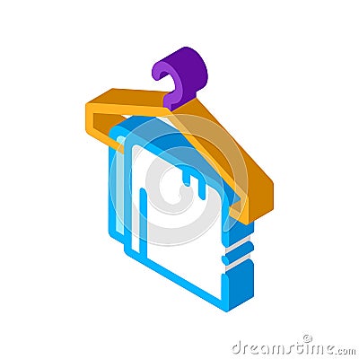 Dress Things On Hanger isometric icon vector illustration Vector Illustration