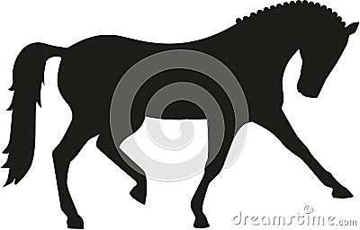 Dressage horse Vector Illustration