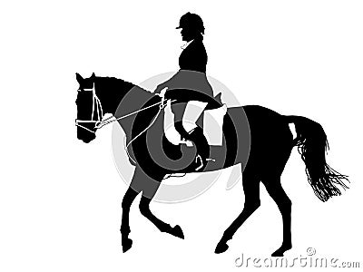 Dressage Silhouette Stock Photo