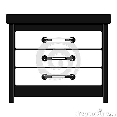 Dresser icon, simple style Cartoon Illustration