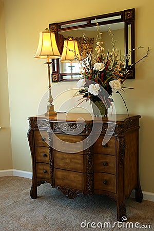 Dresser In Master Bedroom Stock Photo