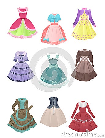 Dresses for cosplay Vector Illustration