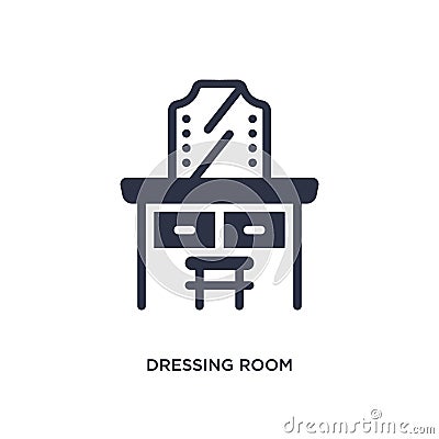 dressing room icon on white background. Simple element illustration from cinema concept Vector Illustration