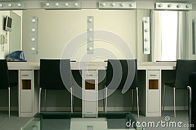 Dressing Room in a Theater Stock Photo