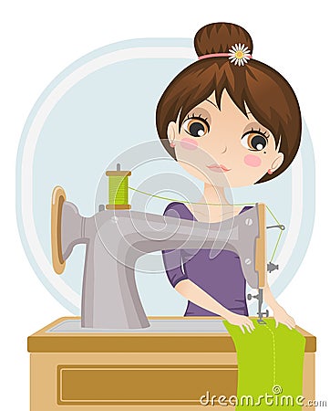 Dressmaker Vector Illustration