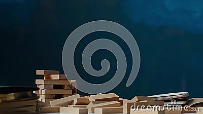 Drewniany bloków wierza postu trzask Drewniany bloków wierza postu trzask