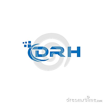 DRH letter logo design on white background. DRH creative initials letter logo concept. DRH letter design Vector Illustration