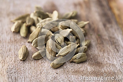 Dried Cardamon Seeds Stock Photo