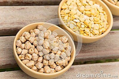 Dried chich-peas Stock Photo