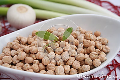 Dried chick peas Stock Photo