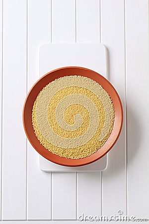 Dried couscous Stock Photo