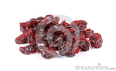Dried cranberries isolated on white background Stock Photo