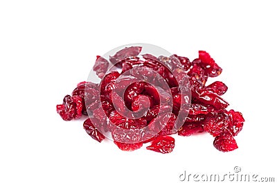 Dried cranberry on white Stock Photo