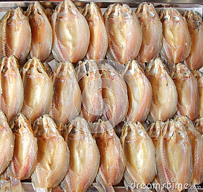 Dried fish at market Stock Photo
