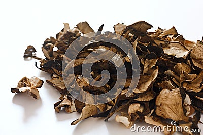 Dried forest mushrooms Stock Photo