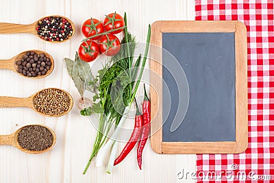 Dried and fresh food ingredients Stock Photo